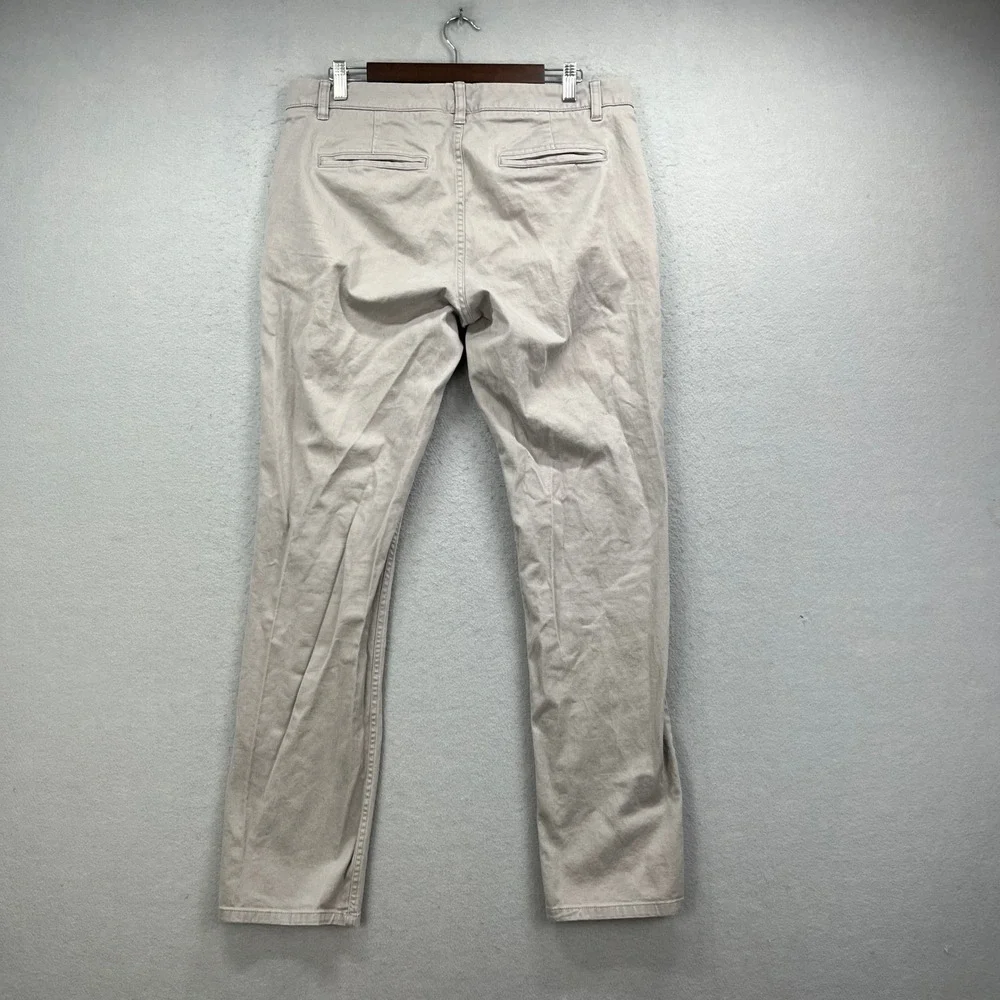 Hawker Rye Chino Pants Mens 34x32 Beige Khaki Slim Stretch Casual Preppy Office